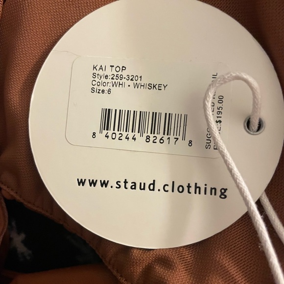 STAUD

Whiskey Vegan Leather Kai Halter Neck Top NWT 6 - Picture 3 of 7